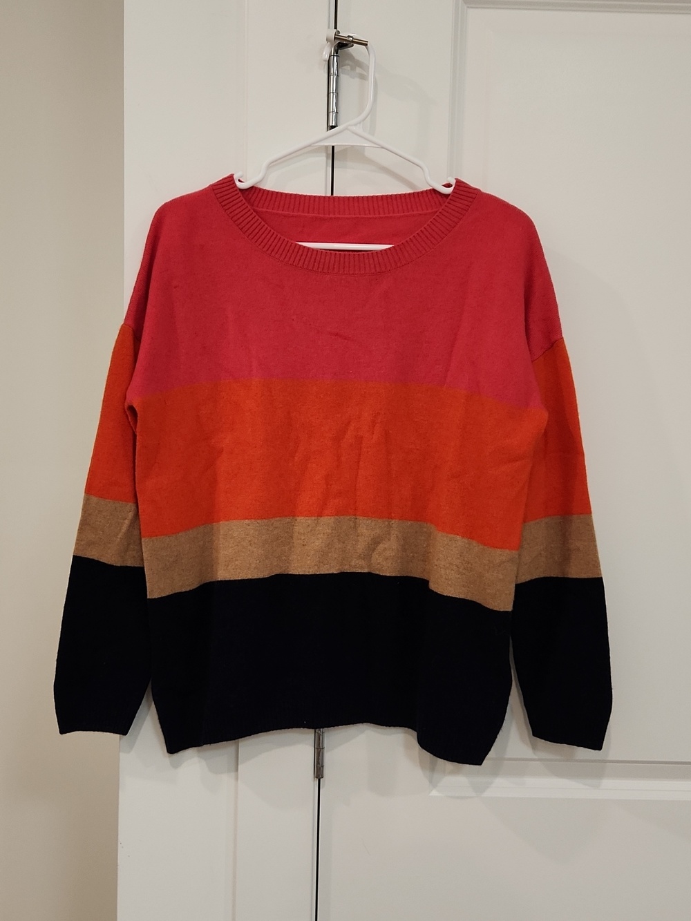NWOT Hobbs London Cashmere amd Wool Striped Crewneck Sweater